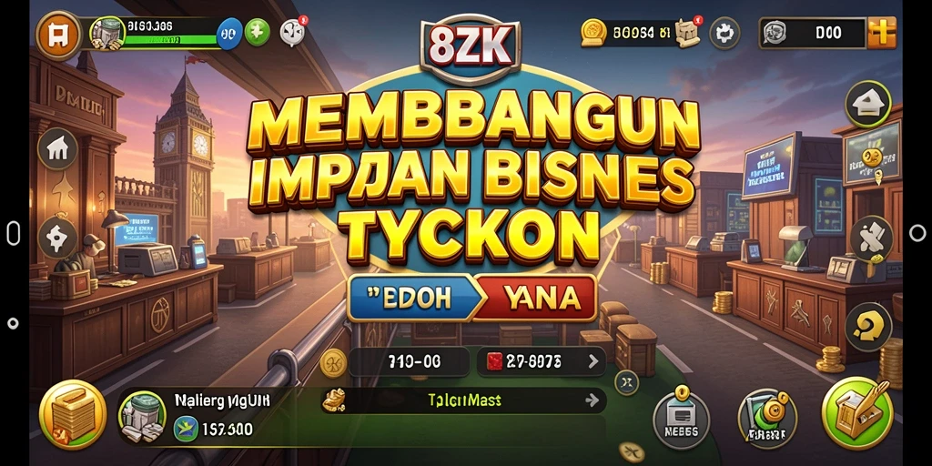Tampilan gameplay menarik dari 8ZK dengan elemen Tycoon yang menantang.