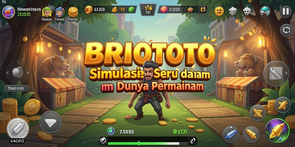 Tampilan utama gameplay BRIOTOTO yang mendebarkan dan imersif.