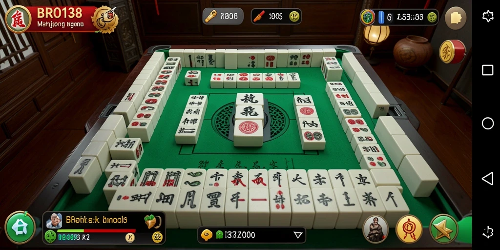 Screenshot utama menunjukkan gameplay seru Mahjong yang menarik.