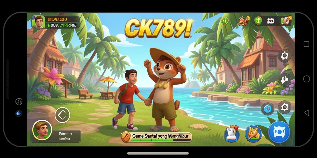 Screenshot utama CK789 menunjukkan gameplay santai yang memikat.