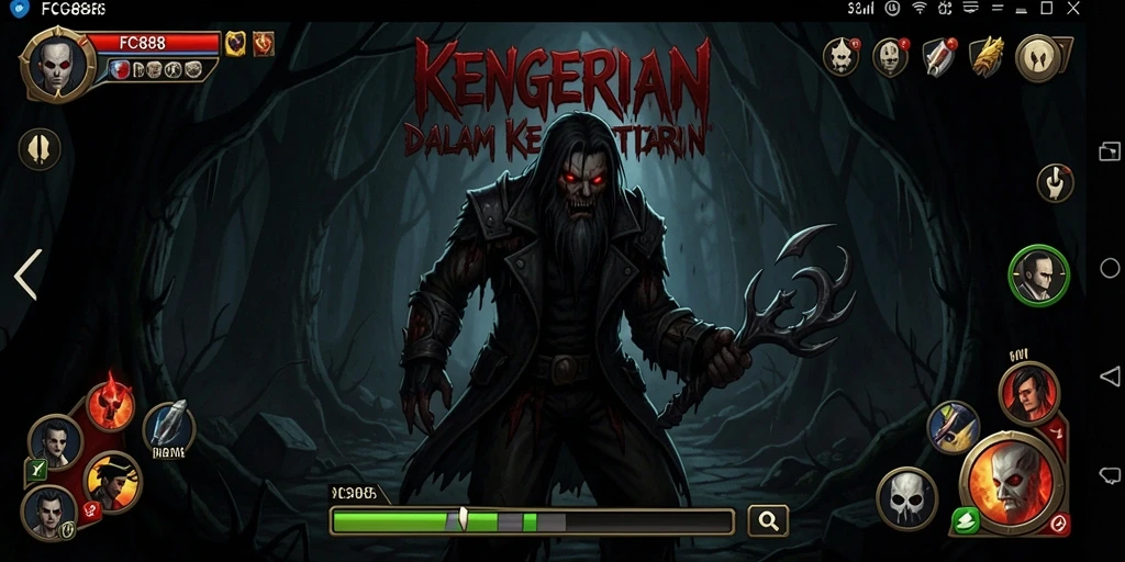 Tangkapan layar menampilkan suasana Horror yang mencekam dalam FC888.