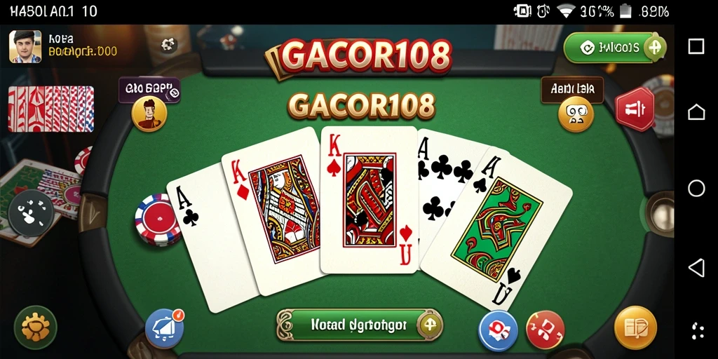 Tampilan gameplay Gaple yang seru dan interaktif di GACOR108.