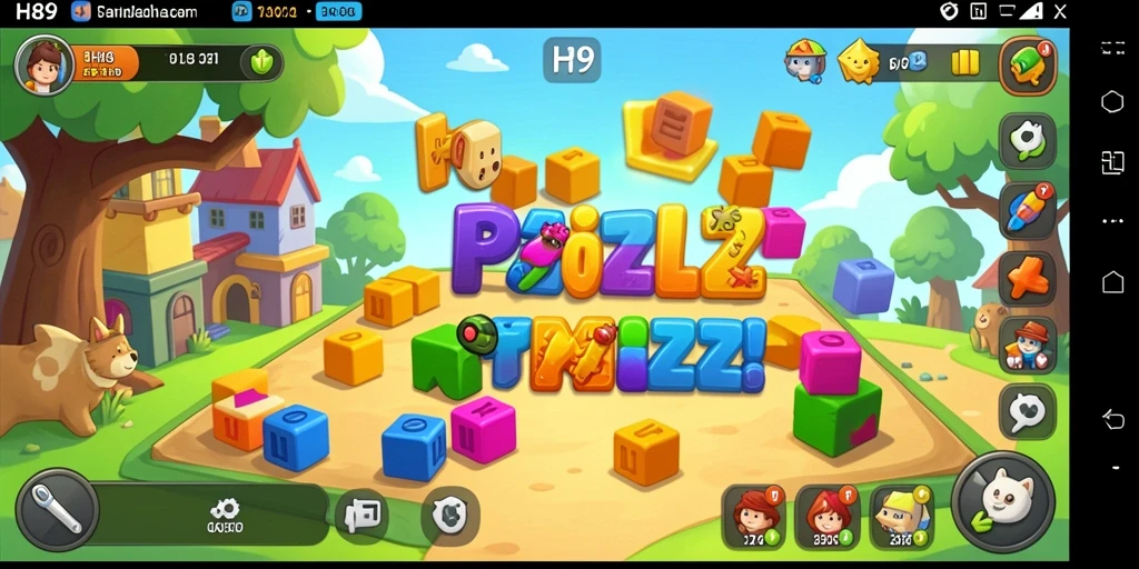 Screenshot utama H89 menunjukkan gameplay menantang dan menarik di game Puzzle.