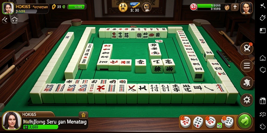 Tampilan gameplay Mahjong yang menakjubkan di HOKI65.