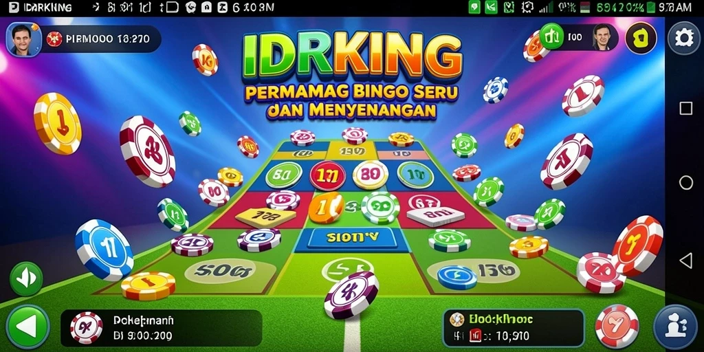 Tampilan gameplay seru dalam IDRKING dengan kesenangan Bingo.