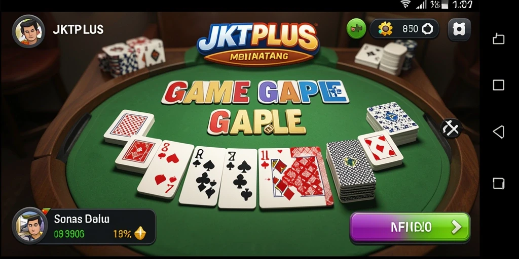 Screenshot gameplay Gaple memukau dan interaktif.