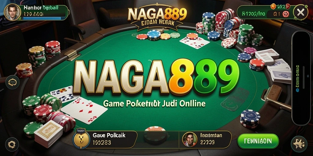 Screenshot gameplay NAGA889 menampilkan aksi seru permainan poker.