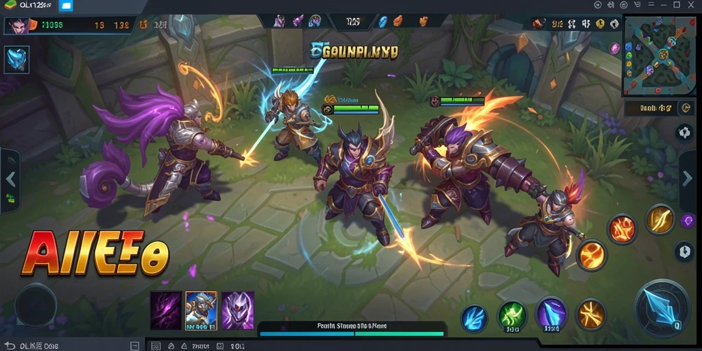 Tampilan menarik dari gameplay MOBA di OLX128.