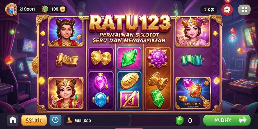 Tampilan screenshot permainan Slot RATU123 dengan grafis menawan.