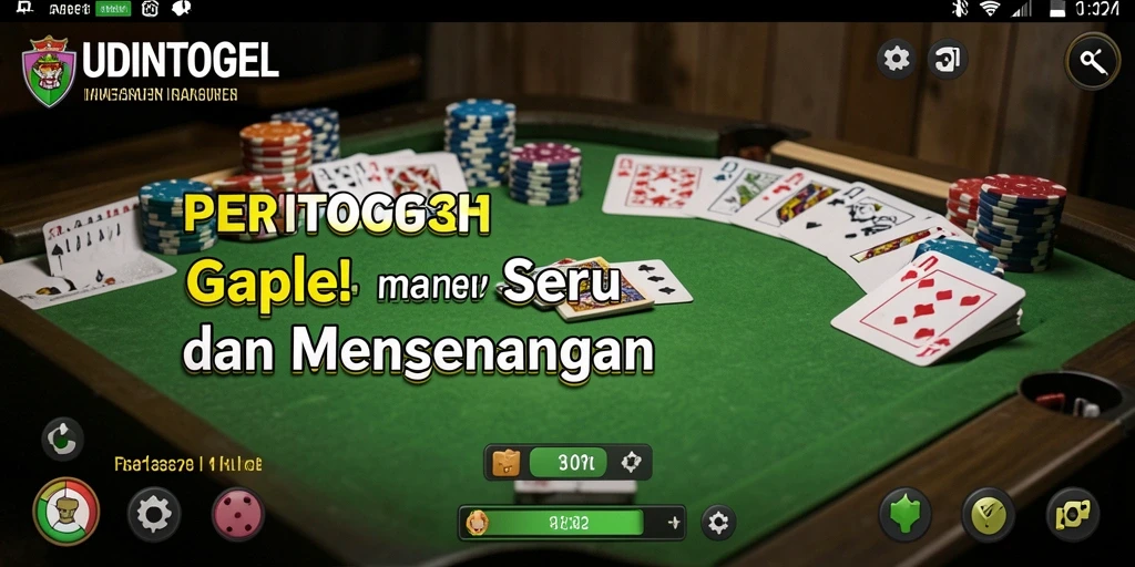 Tampilan gameplay Gaple yang seru dan interaktif di UDINTOGEL.